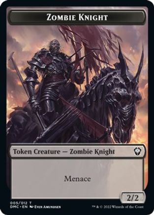 Zombie Knight // Goblin Double-Sided Token [Dominaria United Commander Tokens] | Yard's Games Ltd
