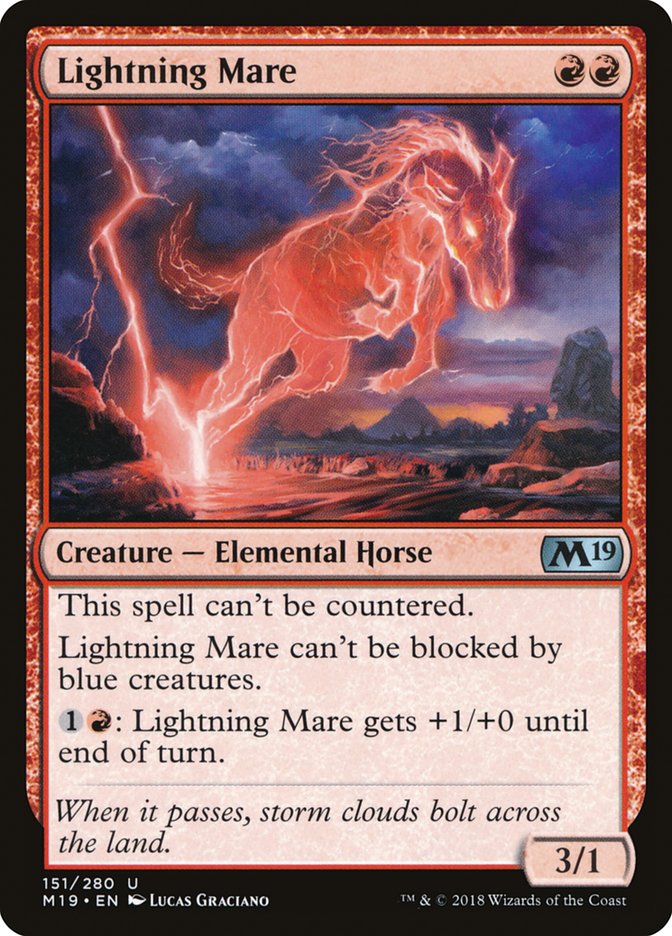Lightning Mare [Core Set 2019] | Yard's Games Ltd