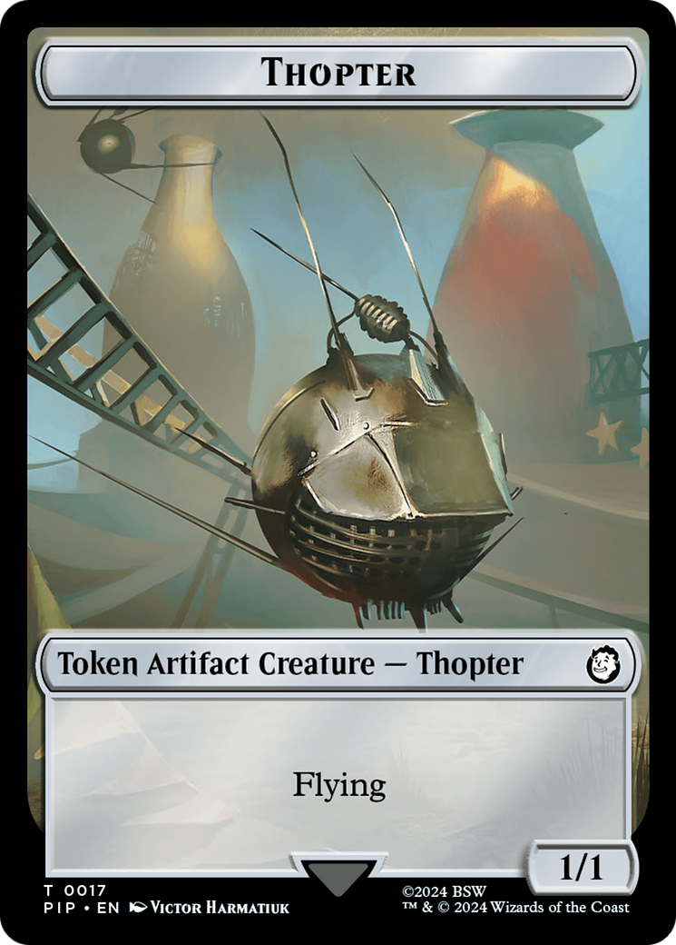 Thopter // Junk Double-Sided Token [Fallout Tokens] | Yard's Games Ltd