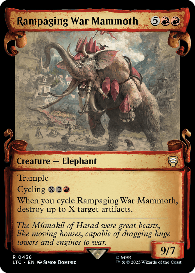 Rampaging War Mammoth [The Lord of the Rings: Tales of Middle-Earth Commander Showcase Scrolls] | Yard's Games Ltd