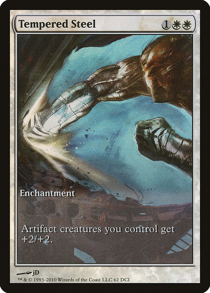 Tempered Steel (Game Day) (Extended Art) [Scars of Mirrodin Promos] | Yard's Games Ltd