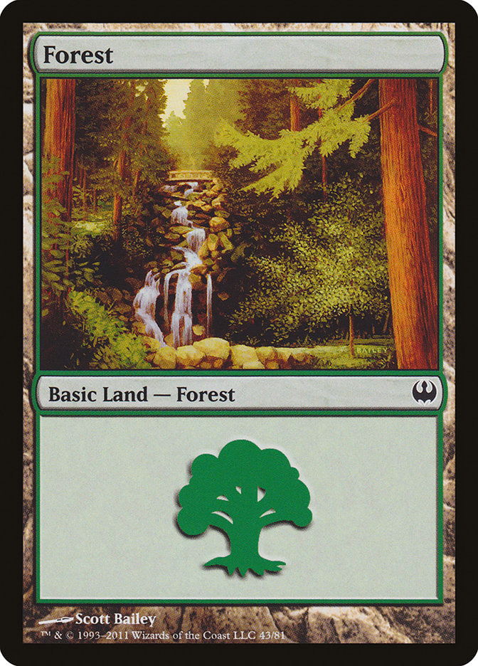 Forest (43) [Duel Decks: Knights vs. Dragons] | Yard's Games Ltd