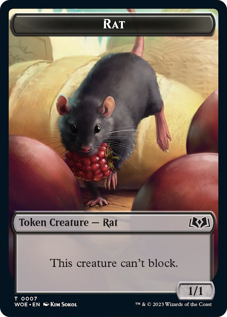 Rat Token [Wilds of Eldraine Tokens] | Yard's Games Ltd