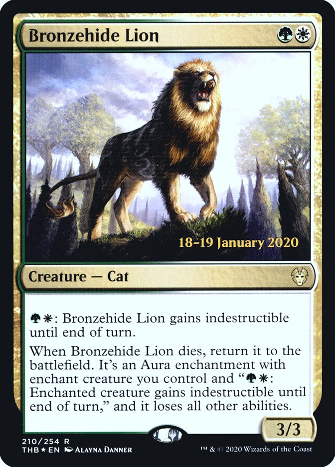Bronzehide Lion [Theros Beyond Death Prerelease Promos] | Yard's Games Ltd