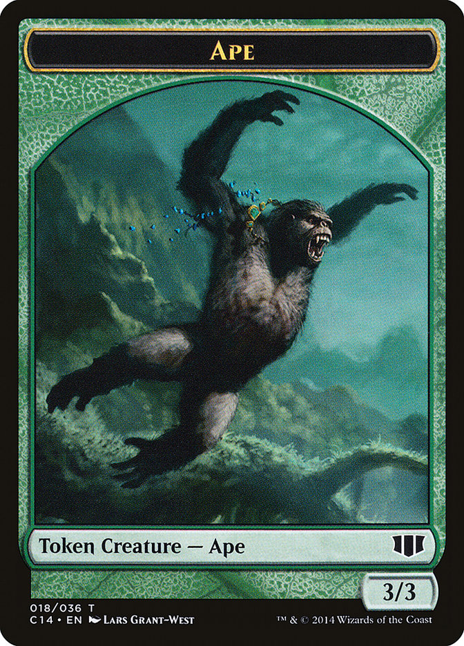 Ape // Zombie (011/036) Double-Sided Token [Commander 2014 Tokens] | Yard's Games Ltd
