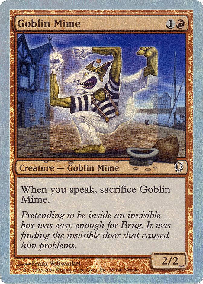 Goblin Mime (Alternate Foil) [Unhinged] | Yard's Games Ltd