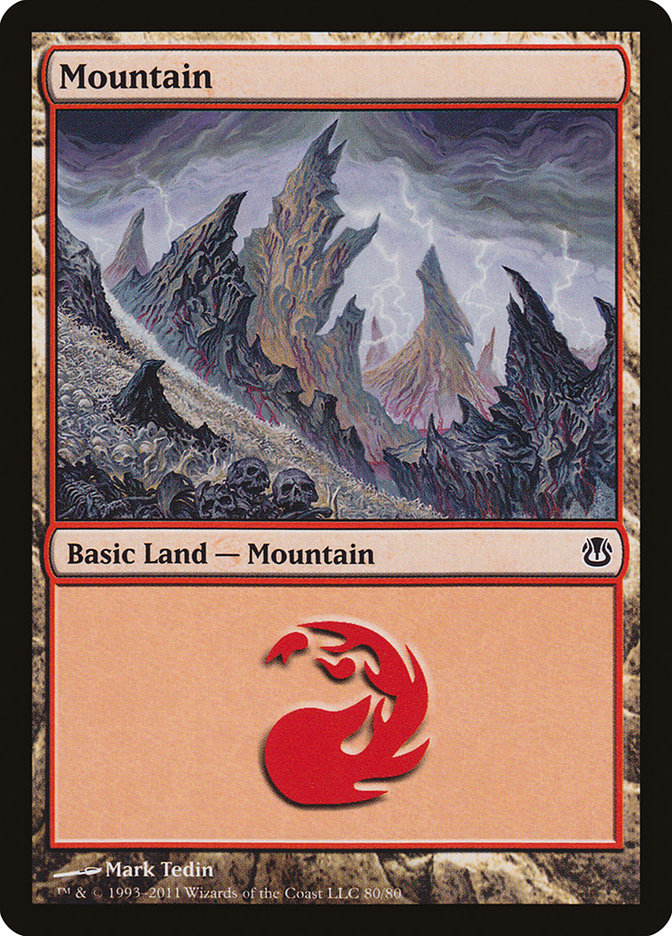 Mountain (80) [Duel Decks: Ajani vs. Nicol Bolas] | Yard's Games Ltd