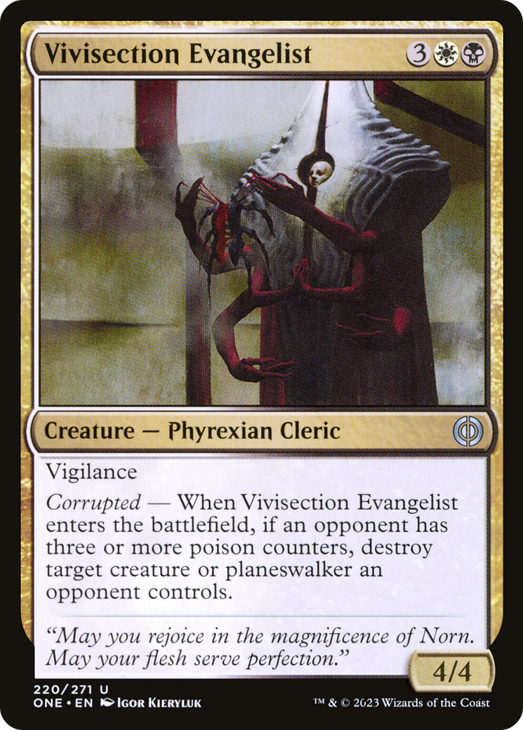 Vivisection Evangelist [Phyrexia: All Will Be One] | Yard's Games Ltd