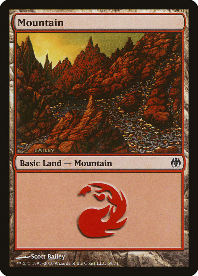 Mountain (69) [Duel Decks: Phyrexia vs. the Coalition] | Yard's Games Ltd