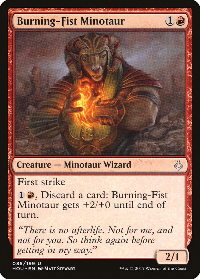 Burning-Fist Minotaur [Hour of Devastation] | Yard's Games Ltd