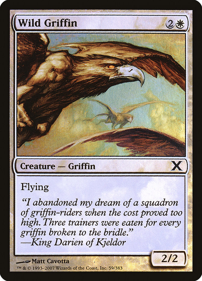 Wild Griffin (Premium Foil) [Tenth Edition] | Yard's Games Ltd