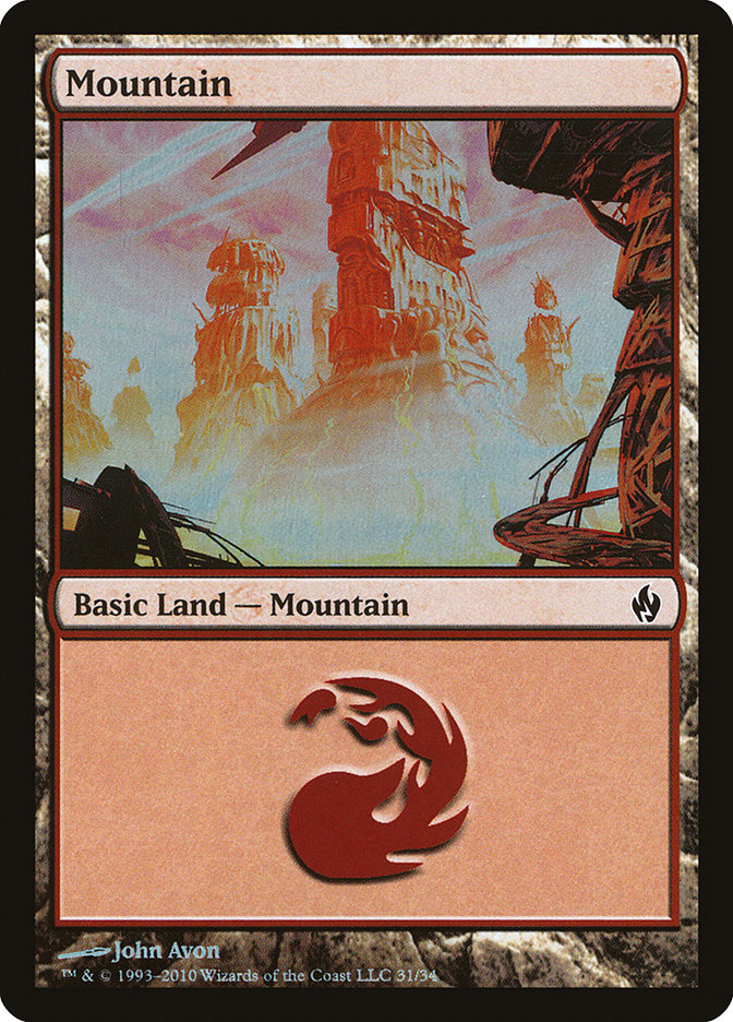 Mountain (31) [Premium Deck Series: Fire and Lightning] | Yard's Games Ltd