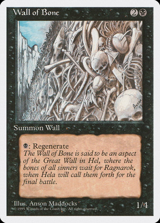 Wall of Bone [Fourth Edition] | Yard's Games Ltd