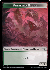 Warrior // Phyrexian Hydra (11) Double-Sided Token [March of the Machine Tokens] | Yard's Games Ltd