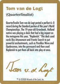 2000 Tom van de Logt Biography Card [World Championship Decks] | Yard's Games Ltd