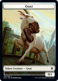 Goat // Food (17) Double-Sided Token [Throne of Eldraine Tokens] | Yard's Games Ltd