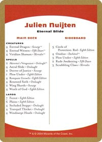 2004 Julien Nuijten Decklist Card [World Championship Decks] | Yard's Games Ltd