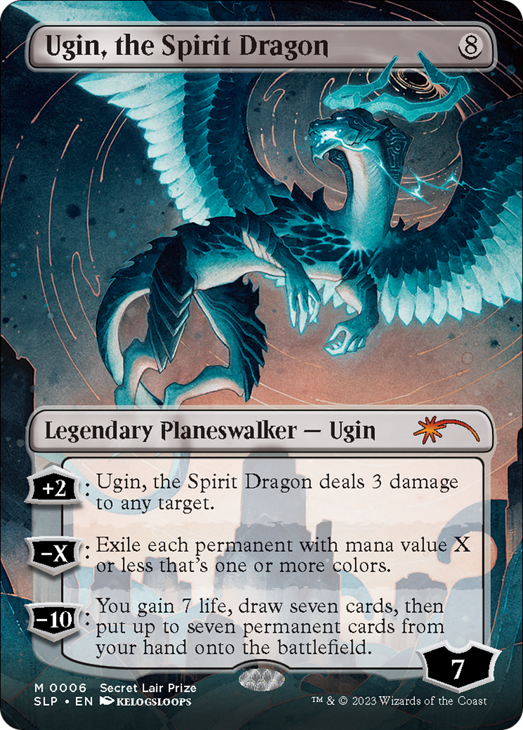 Ugin, the Spirit Dragon (Borderless) [Secret Lair Showdown] | Yard's Games Ltd