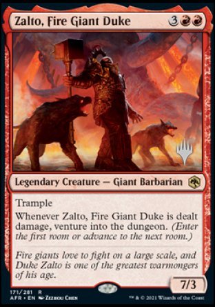 Zalto, Fire Giant Duke (Promo Pack) [Dungeons & Dragons: Adventures in the Forgotten Realms Promos] | Yard's Games Ltd
