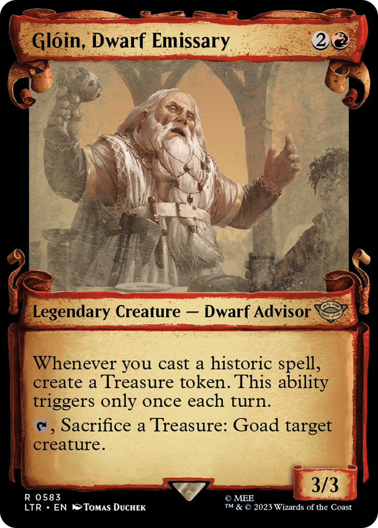 Gloin, Dwarf Emissary [The Lord of the Rings: Tales of Middle-Earth Showcase Scrolls] | Yard's Games Ltd