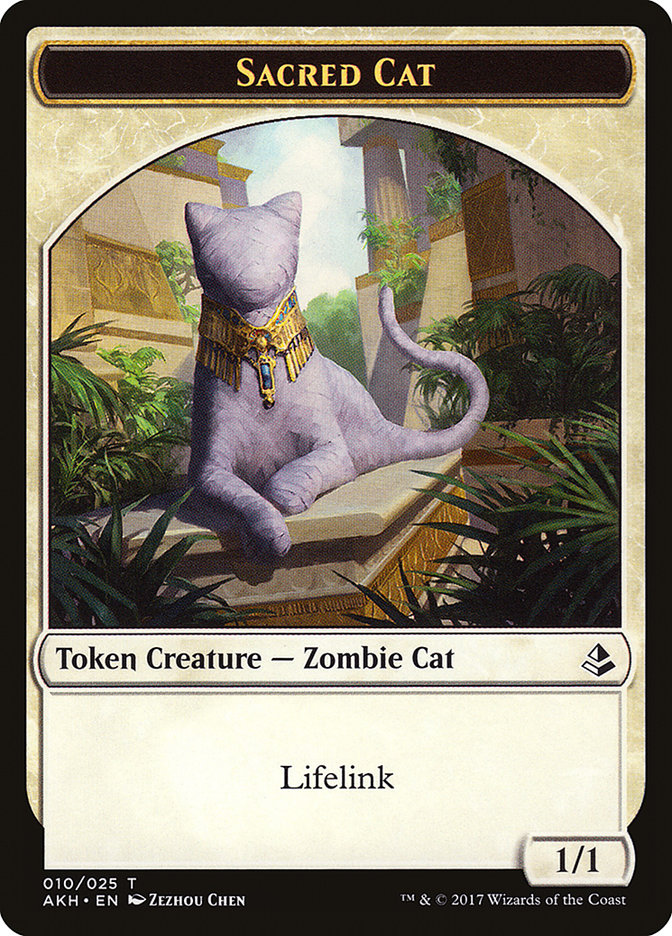 Sacred Cat Token [Amonkhet Tokens] | Yard's Games Ltd