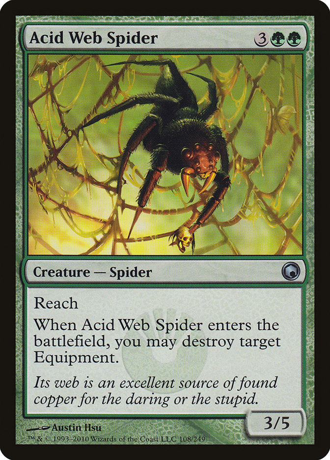 Acid Web Spider [Scars of Mirrodin] | Yard's Games Ltd