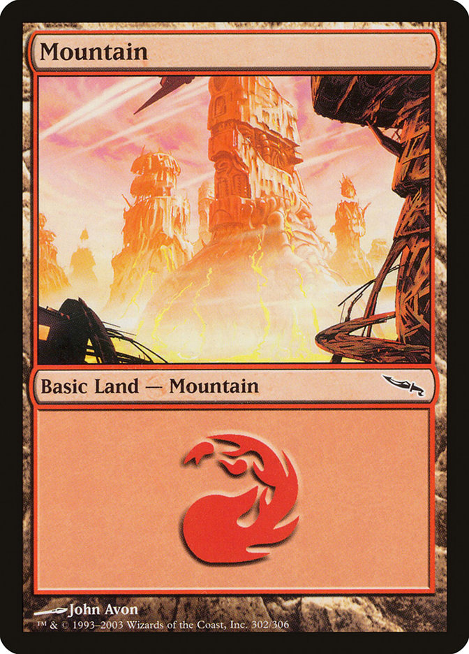 Mountain (302) [Mirrodin] | Yard's Games Ltd