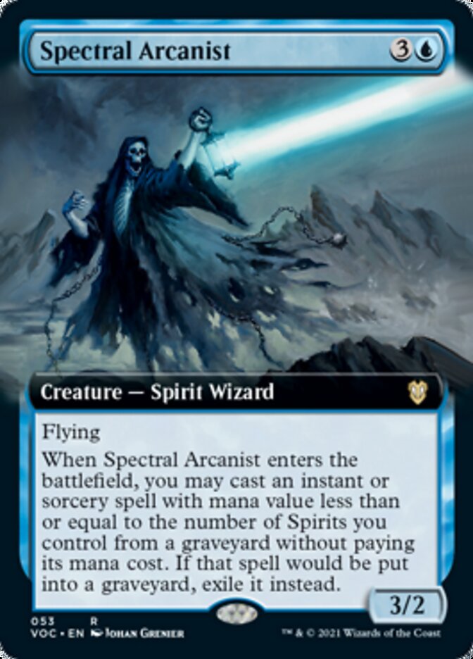 Spectral Arcanist (Extended Art) [Innistrad: Crimson Vow Commander] | Yard's Games Ltd