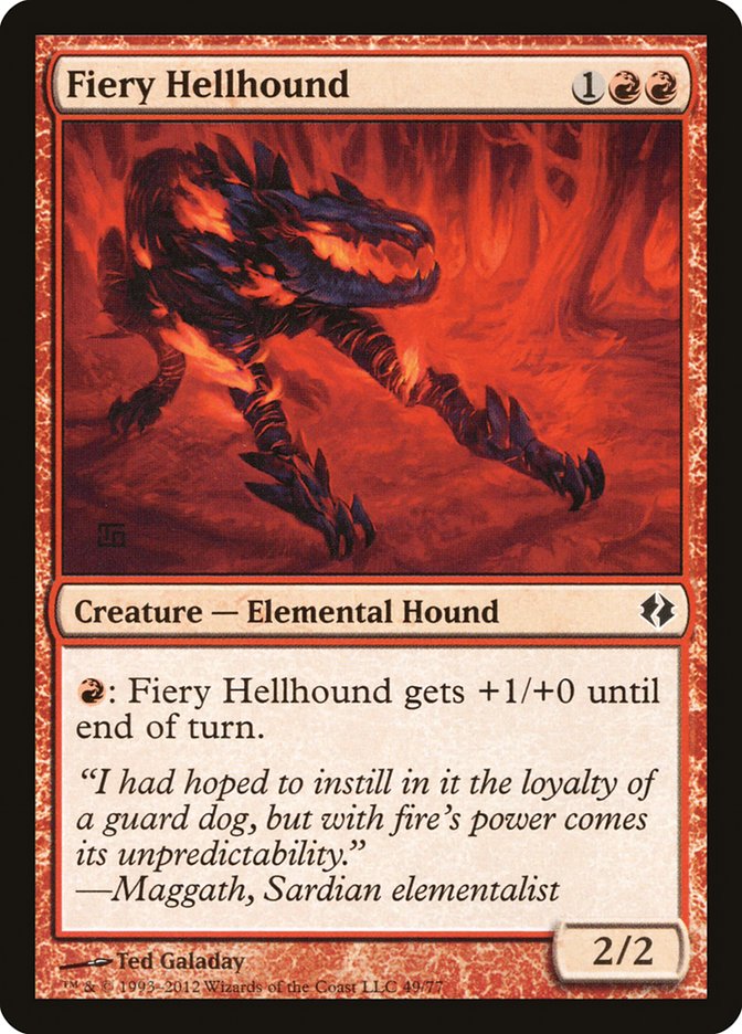 Fiery Hellhound [Duel Decks: Venser vs. Koth] | Yard's Games Ltd