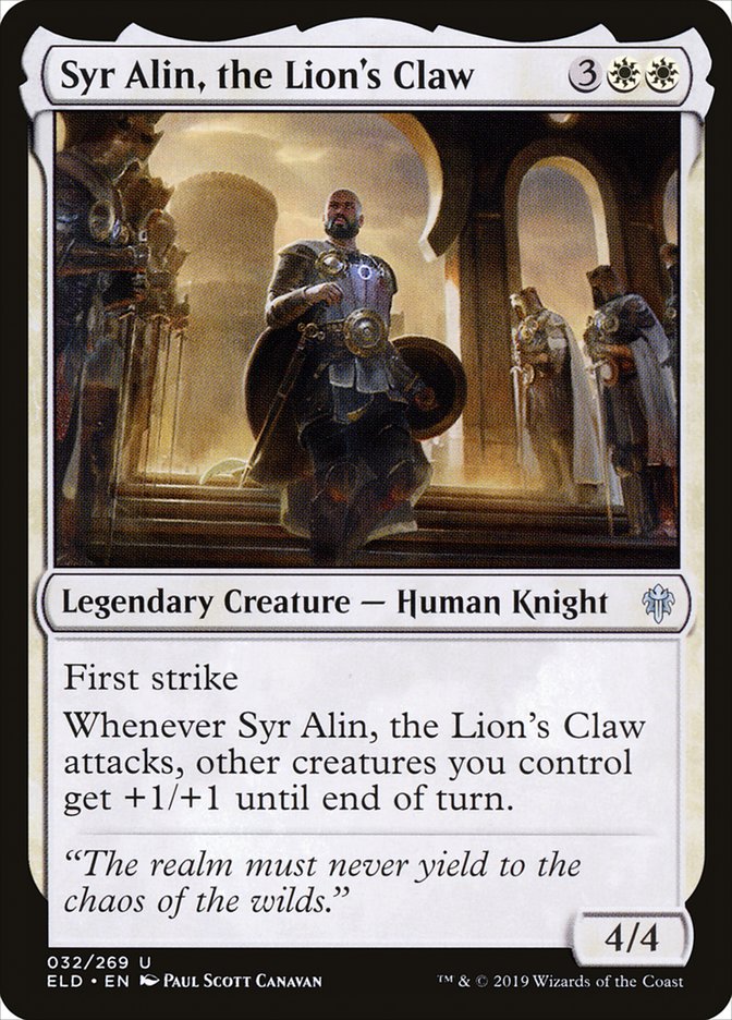 Syr Alin, the Lion's Claw [Throne of Eldraine] | Yard's Games Ltd