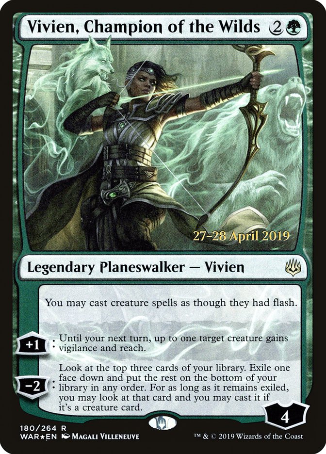 Vivien, Champion of the Wilds [War of the Spark Prerelease Promos] | Yard's Games Ltd
