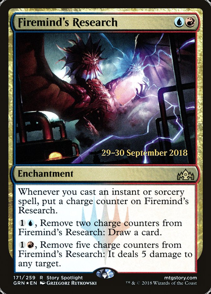 Firemind's Research [Guilds of Ravnica Prerelease Promos] | Yard's Games Ltd