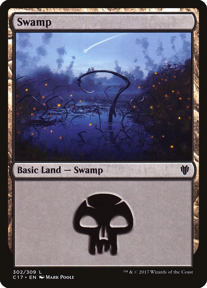 Swamp (302) [Commander 2017] | Yard's Games Ltd