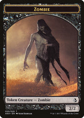 Gideon of the Trials Emblem // Zombie Double-Sided Token [Amonkhet Tokens] | Yard's Games Ltd