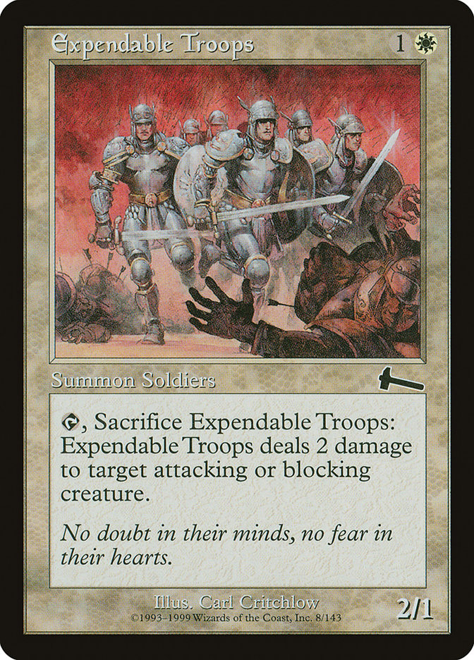Expendable Troops [Urza's Legacy] | Yard's Games Ltd