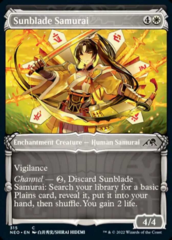 Sunblade Samurai (Showcase Samurai) [Kamigawa: Neon Dynasty] | Yard's Games Ltd
