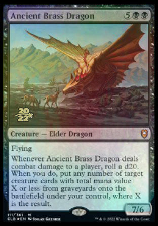 Ancient Brass Dragon [Commander Legends: Battle for Baldur's Gate Prerelease Promos] | Yard's Games Ltd