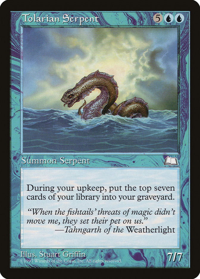 Tolarian Serpent [Weatherlight] | Yard's Games Ltd