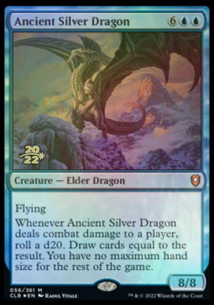 Ancient Silver Dragon [Commander Legends: Battle for Baldur's Gate Prerelease Promos] | Yard's Games Ltd