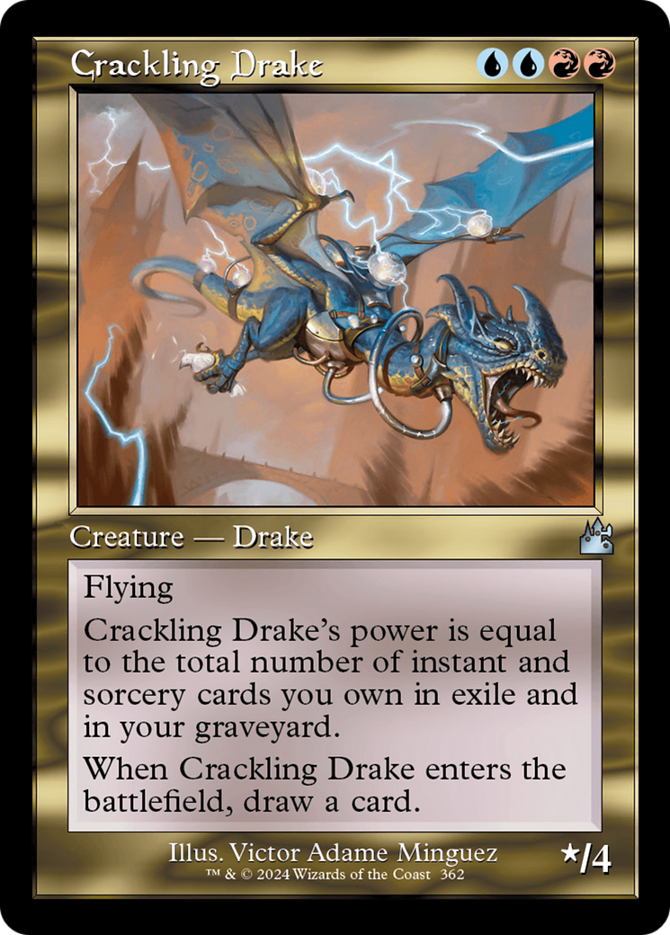 Crackling Drake (Retro Frame) [Ravnica Remastered] | Yard's Games Ltd
