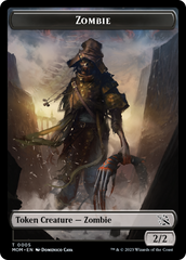 Warrior // Zombie Double-Sided Token [March of the Machine Tokens] | Yard's Games Ltd