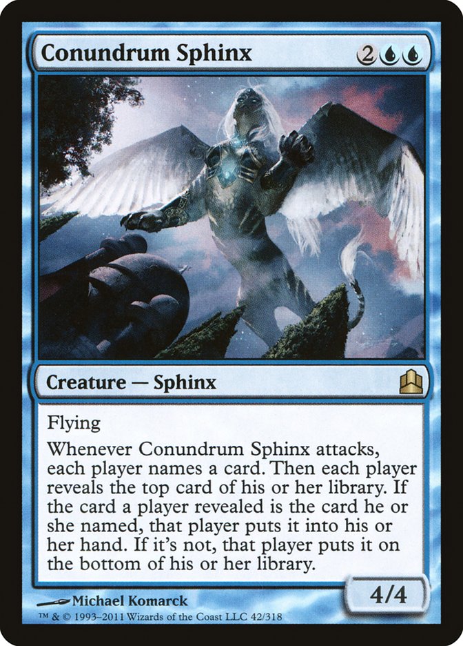 Conundrum Sphinx [Commander 2011] | Yard's Games Ltd