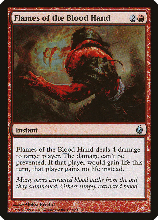 Flames of the Blood Hand [Premium Deck Series: Fire and Lightning] | Yard's Games Ltd