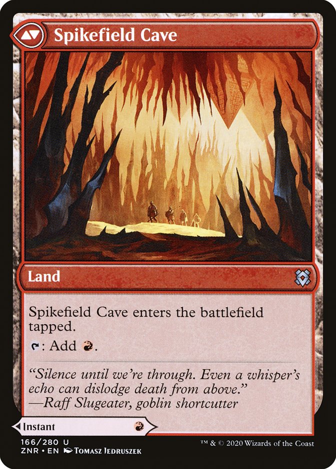 Spikefield Hazard // Spikefield Cave [Zendikar Rising] | Yard's Games Ltd