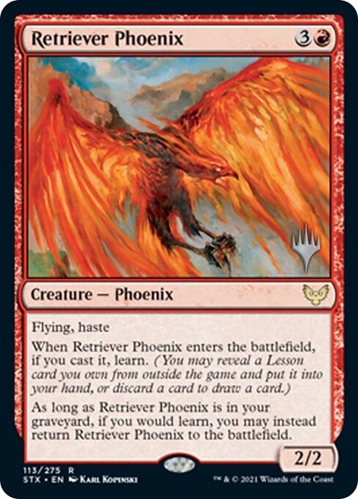 Retriever Phoenix (Promo Pack) [Strixhaven: School of Mages Promos] | Yard's Games Ltd