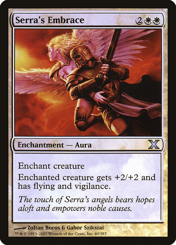 Serra's Embrace (Premium Foil) [Tenth Edition] | Yard's Games Ltd