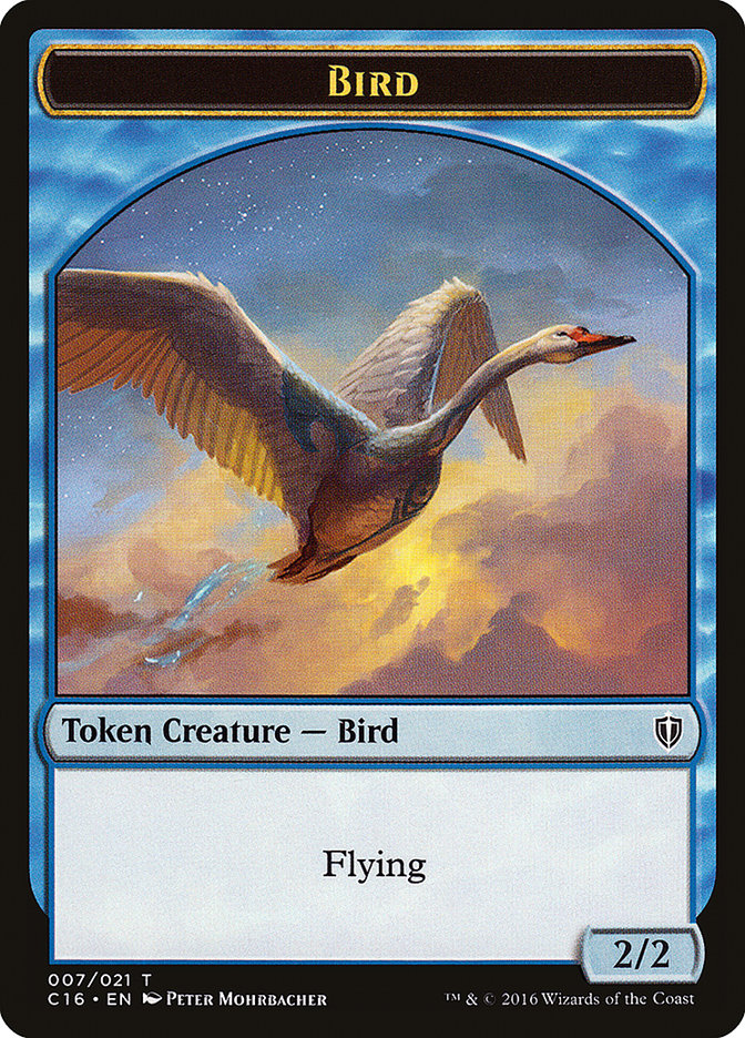 Bird Token (007/021) [Commander 2016 Tokens] | Yard's Games Ltd