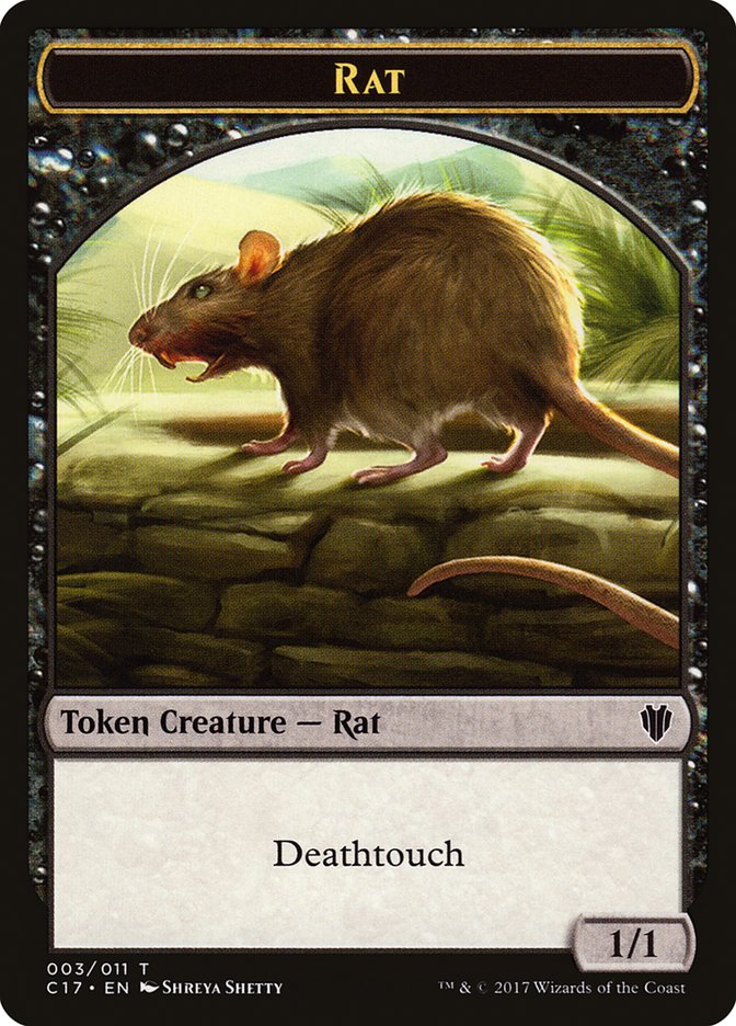 Rat Token [Commander 2017 Tokens] | Yard's Games Ltd
