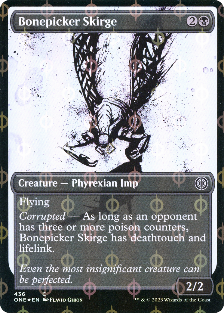 Bonepicker Skirge (Showcase Ichor Step-and-Compleat Foil) [Phyrexia: All Will Be One] | Yard's Games Ltd