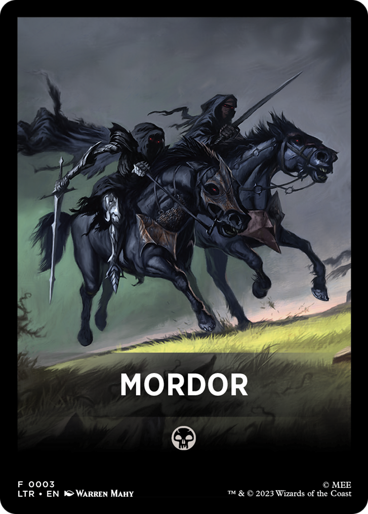 Mordor Theme Card [The Lord of the Rings: Tales of Middle-Earth Tokens] | Yard's Games Ltd